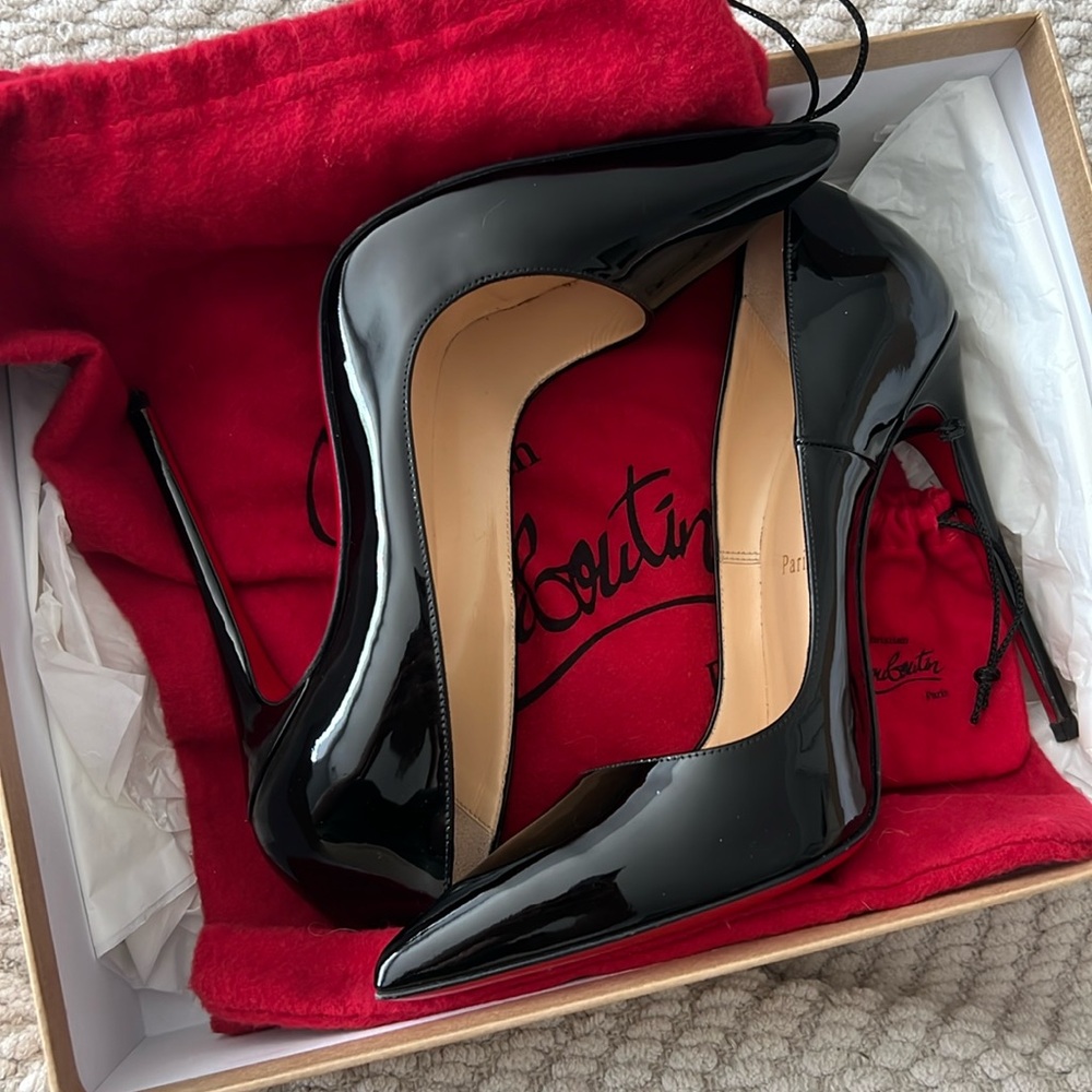 Christian Louboutin Black Patent Leather Heels